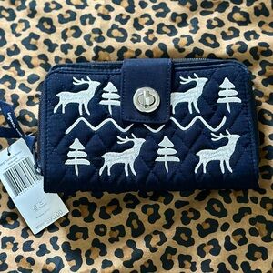 RFID Turnlock Wallet in Merry Mischief Snow Day